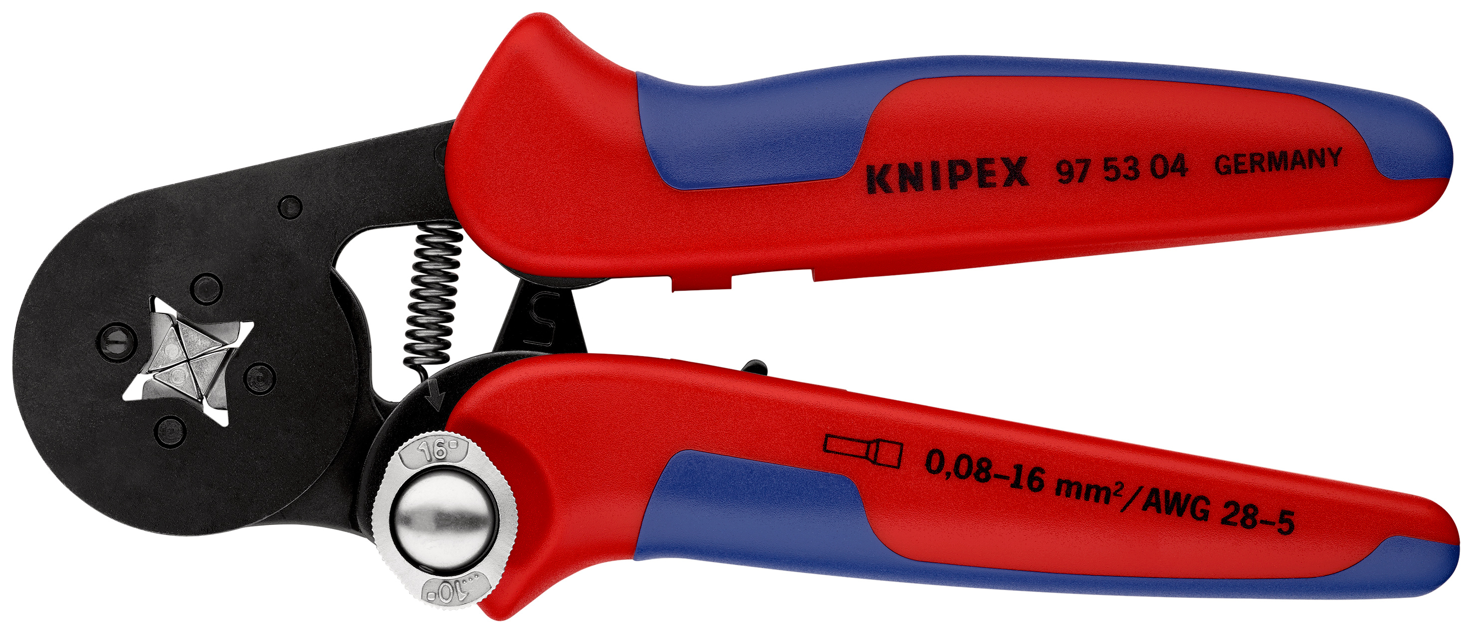 エンドスリーブ用自動調整圧着プライヤー サイドから挿入可能 | Knipex