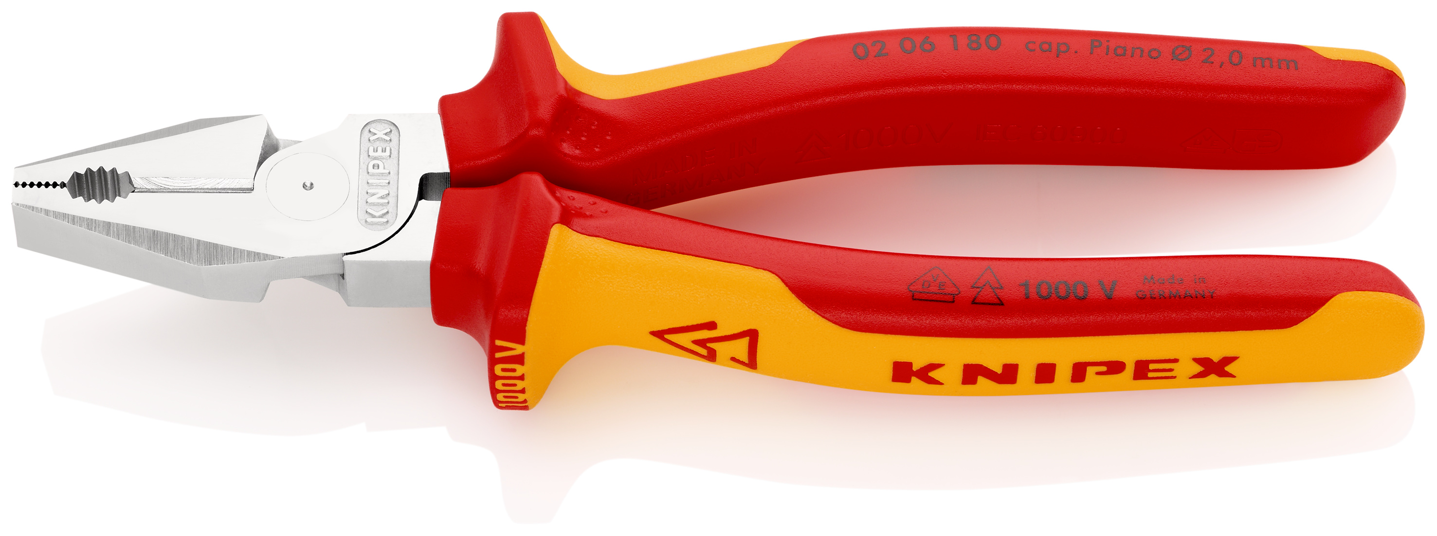 KNIPEX Knipex 02 01 180 SB High Leverage Combination Pliers 180mm 5010559195879 