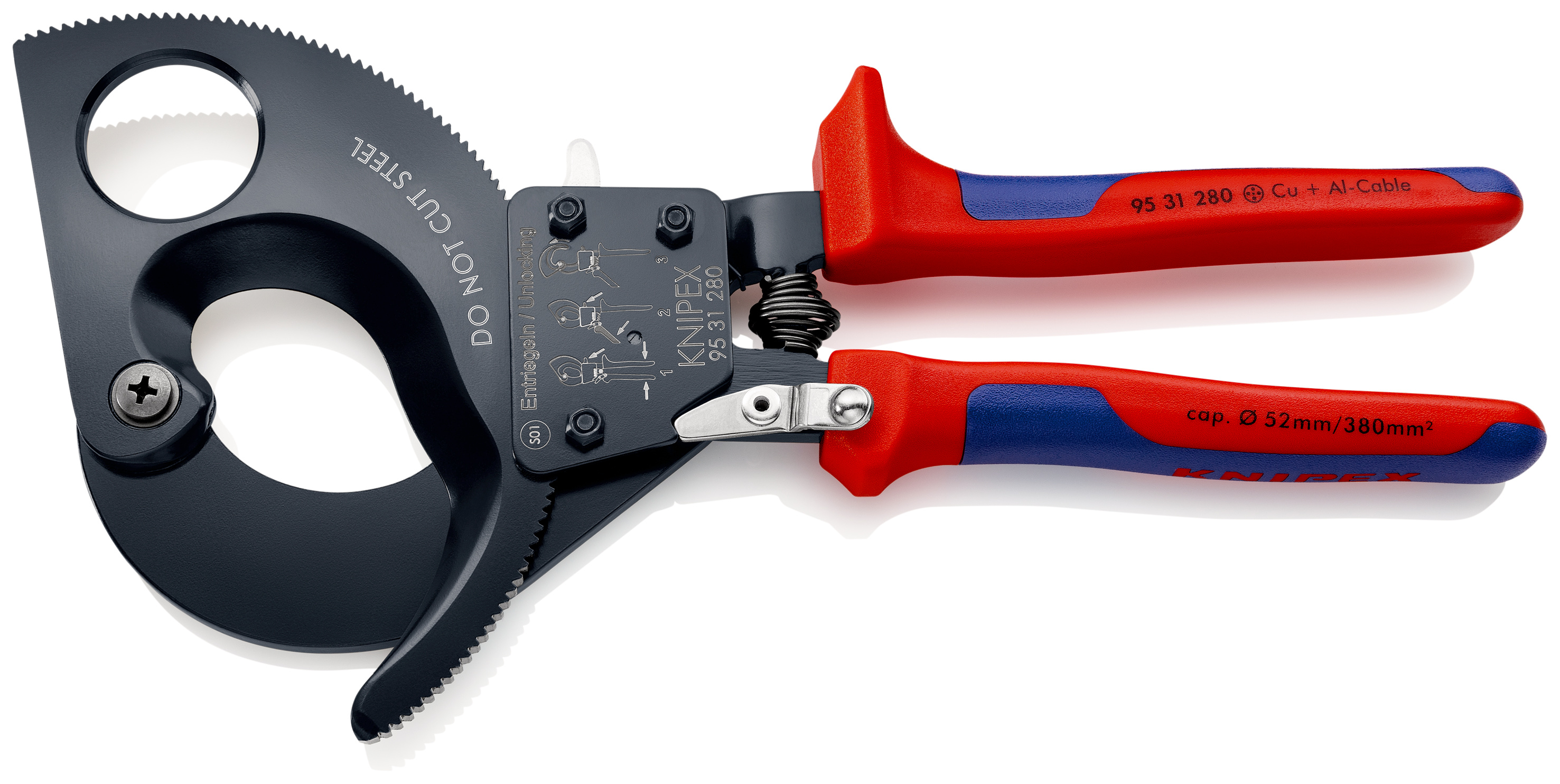 Knipex Insulated 2" Capacity Ratchet Action Cable Cutters 21586 