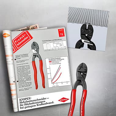 KNIPEX CoBolt: altes Produktblatt und Fotos