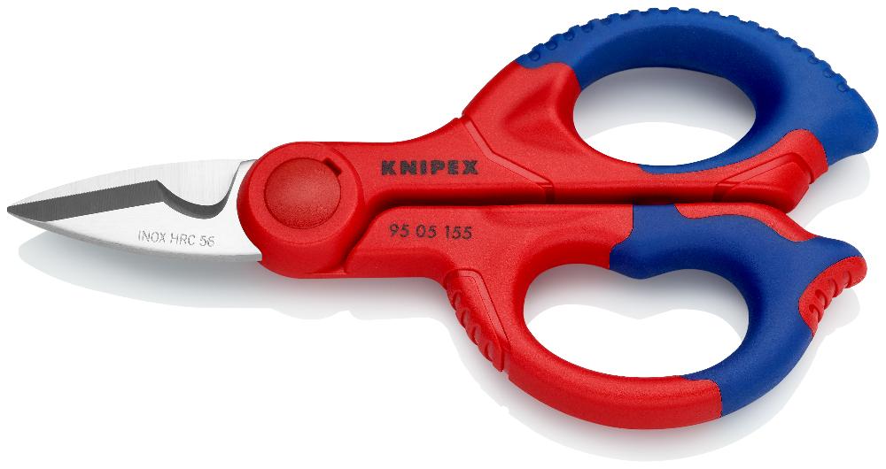 95 05 10 SB KNIPEX - Tijeras, para eléctricos,para cables; 160mm; Filo:  aprox.56 HRC; KNP.950510SB