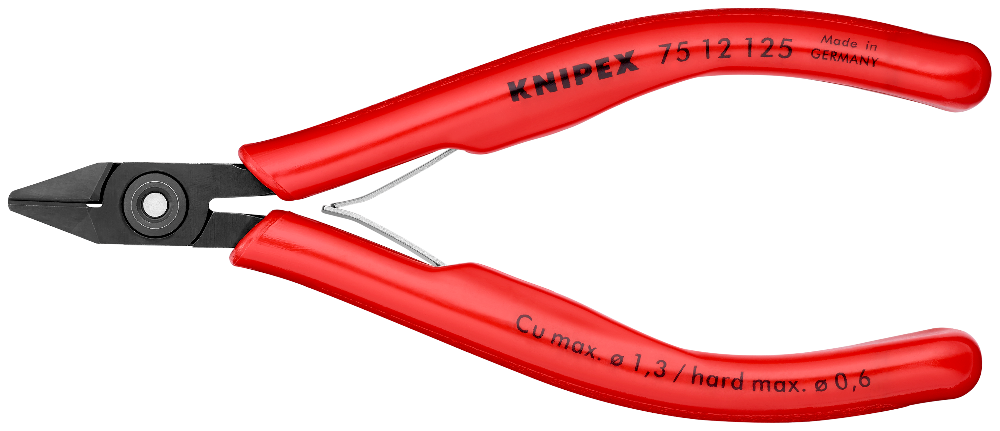 Knipex Pince coupante de côté pour l'électronique avec gaines bi-matière  115 mm 77 12 115 : : Bricolage