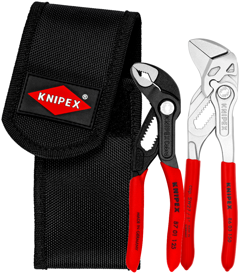 Mini pliers set In belt tool pouch 1 x 86 03 150, 1 x 87 01 125 | KNIPEX