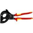 KNIPEX 95 36 315 A Kabelschneider (Ratschenprinzip) für stahlarmierte Kabel (SWA-Kabel)