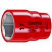 KNIPEX 98 37 19 Steckschlüsseleinsatz für Sechskantschrauben mit Innenvierkant 3/8"