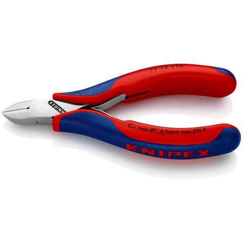 Knipex 77 52 115 ESD Electronics Diagonal Cutters 4,53" with pointed-flat head 