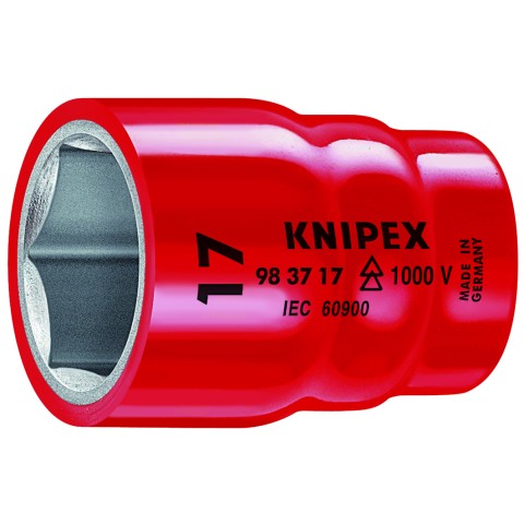 KNIPEX 98 37 19 Steckschlüsseleinsatz für Sechskantschrauben mit Innenvierkant 3/8"