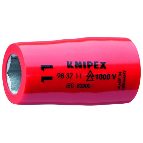 KNIPEX 98 37 11 Steckschlüsseleinsatz für Sechskantschrauben mit Innenvierkant 3/8"