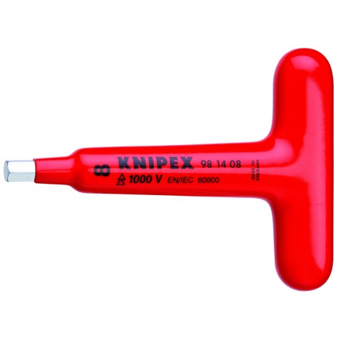 KNIPEX 98 14 08 Schraubendreher für Innensechskantschrauben mit T-Griff