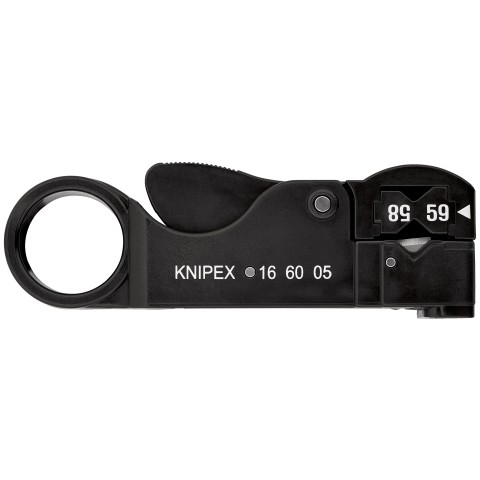 KNIPEX 16 60 05 SB Abisolierwerkzeug für Koaxialkabel