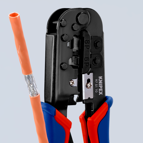 narre Forpustet Interpretive Crimping Pliers for Western plugs | Knipex