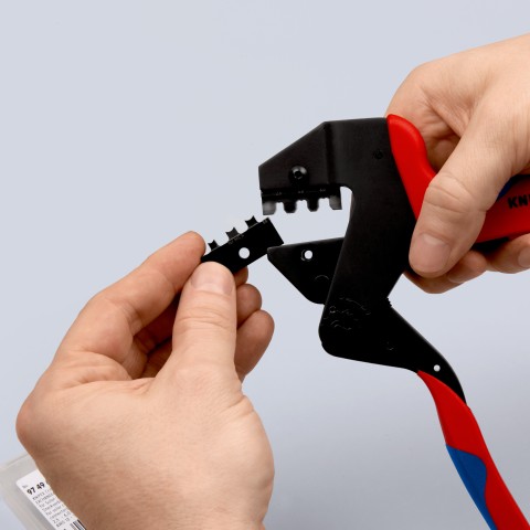 Crimp System Pliers For exchangeable crimping dies | Knipex