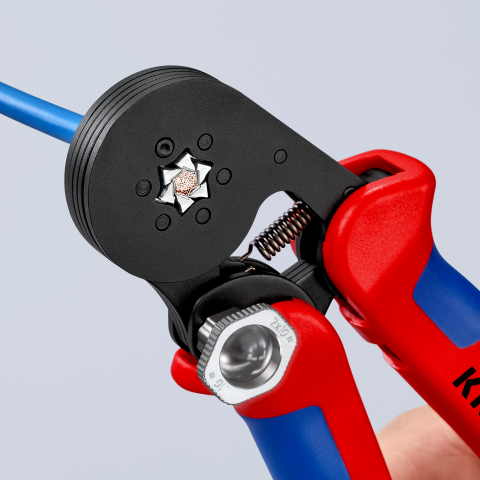 Self-Adjusting Crimping Pliers wire With lateral access | Knipex