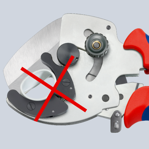 Pipe Cutter For composite and plastic pipes KNIPEX