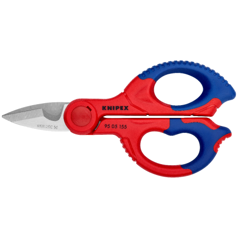 Knipex Angled Electricians Shears Scissors 160mm Multi Component Grips