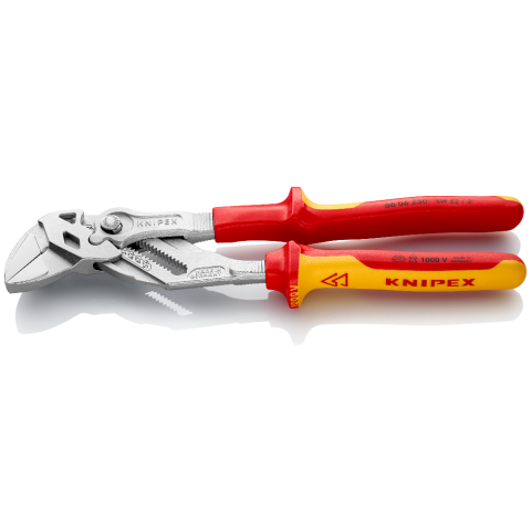 Knipex Tenaza llave XS alicate y llave en una sola herramienta cromado,  superficie rugosa y en relieve 100 mm 86 04 100 : : Bricolaje y  herramientas