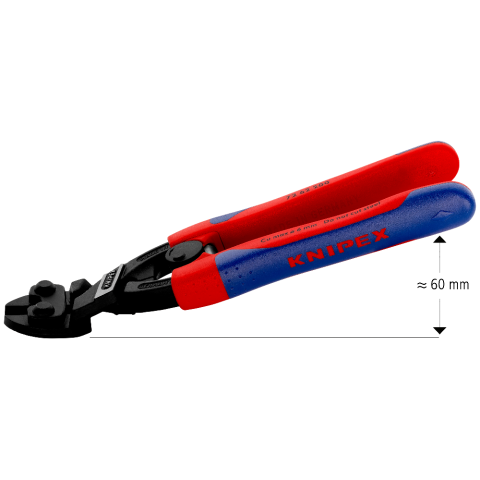 KNIPEX 72 62 200 Kraft-Bündigschneider für Weichmetall und Kunststoff