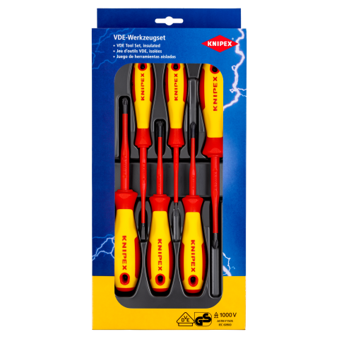 KNIPEX 00 20 12 V04 VDE Schraubendreher-Paket Schlitz / Phillips® / Pozidriv®