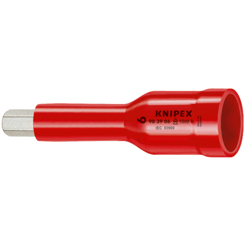 KNIPEX 98 49 08 Steckschlüsseleinsatz für Innensechskantschrauben mit Innenvierkant 1/2"