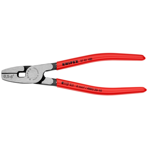 KNIPEX PINCE À SERTIR AUTO-AJUSTABLE POUR EMBOUTS DE CÂBLE (180 MM