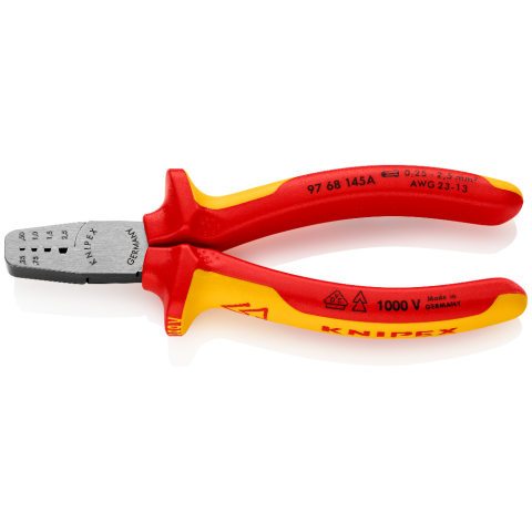 Pince sertir embouts câble 97 71 180 Knipex Poignées gainées