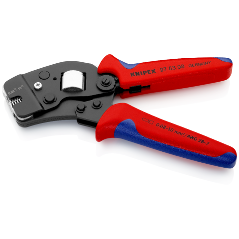 KNIPEX 97 53 08 Selbsteinstellende Crimpzange für Aderendhülsen mit Fronteinführung