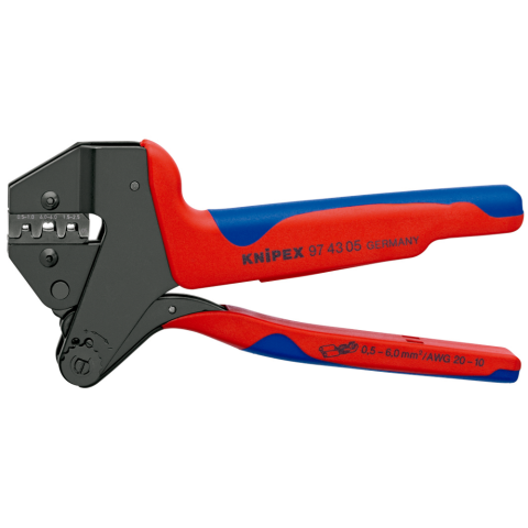 KNIPEX 97 43 05 Crimp-Systemzange für auswechselbare Crimpeinsätze