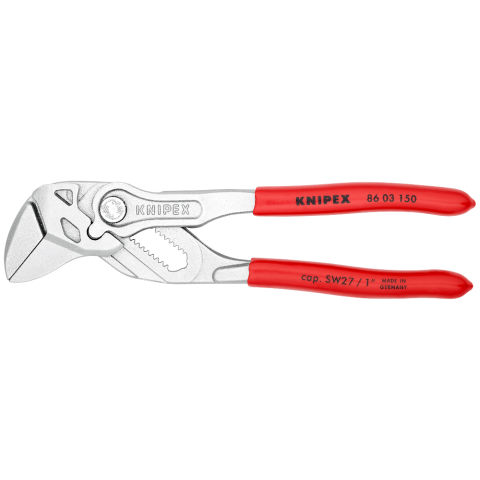 Knipex Tenaza llave XS alicate y llave en una sola herramienta cromado,  superficie rugosa y en relieve 100 mm 86 04 100 : : Bricolaje y  herramientas