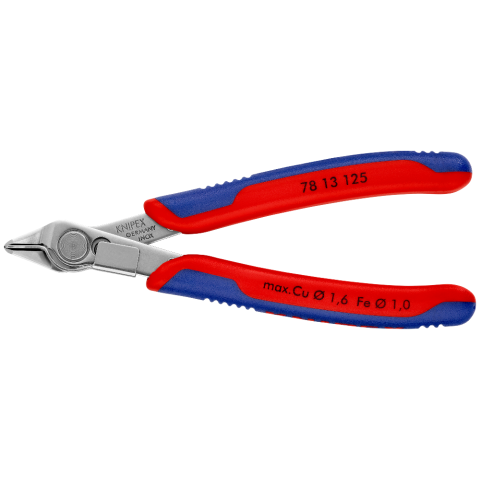 KNIPEX Herramientas - Alicates electrónicos, puntas planas (3511115), rojo