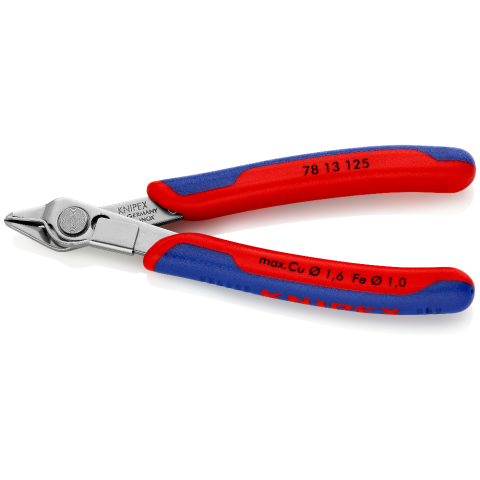 KNIPEX 78 13 125 ESD - Electronic Super Knips® head polished, handles with  multi-component grips, INOX - tool steel with lead catcher ESD