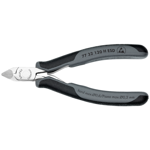KNIPEX 77 32 120 H ESD Elektronik-Seitenschneider mit eingesetzter Hartmetallschneide ESD