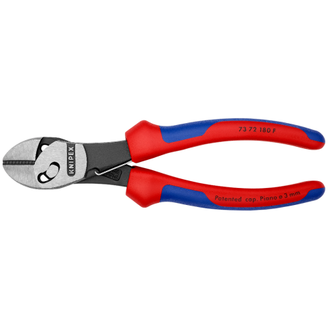 KNIPEX 73 72 180 F TwinForce® Hochleistungs-Seitenschneider mit Öffnungsfeder