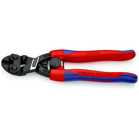 KNIPEX 72 62 200 Kraft-Bündigschneider für Weichmetall und Kunststoff