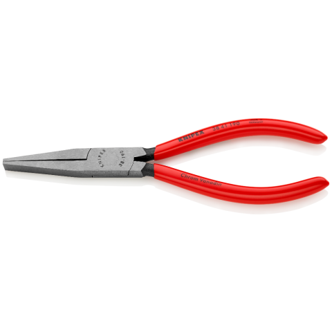 KNIPEX Tools 37 13 125 Alicates electrónicos de nariz plana de mandíbula  lisa, 5 pulgadas