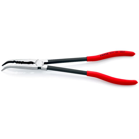 Knipex 28 81 280 11 Long Reach Bent Needle Nose Pliers with Transvers –  Crawford Tool