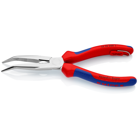 KNIPEX 26 25 200 T Flachrundzange mit Schneide (Storchschnabelzange)