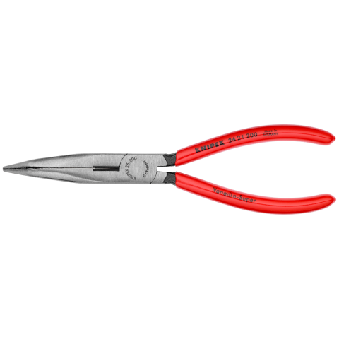 KNIPEX 26 21 200 Flachrundzange mit Schneide (Storchschnabelzange)