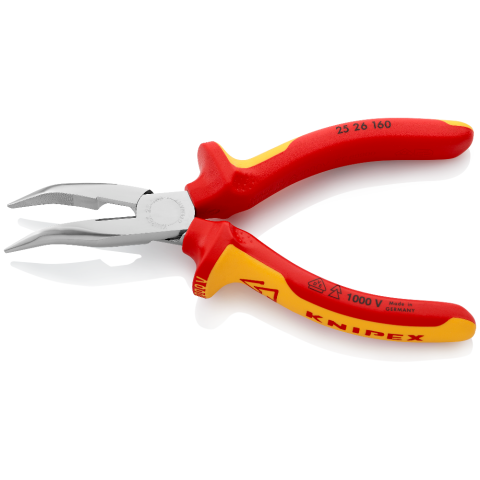 KNIPEX 25 26 160 Flachrundzange mit Schneide (Radiozange)