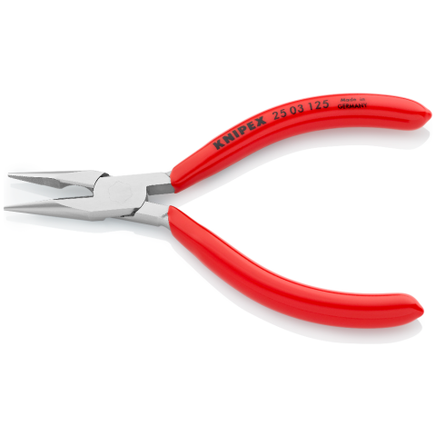 KNIPEX 25 03 125 Flachrundzange mit Schneide (Radiozange)