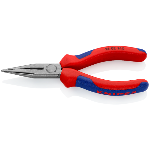 KNIPEX 25 02 140 Flachrundzange mit Schneide (Radiozange)