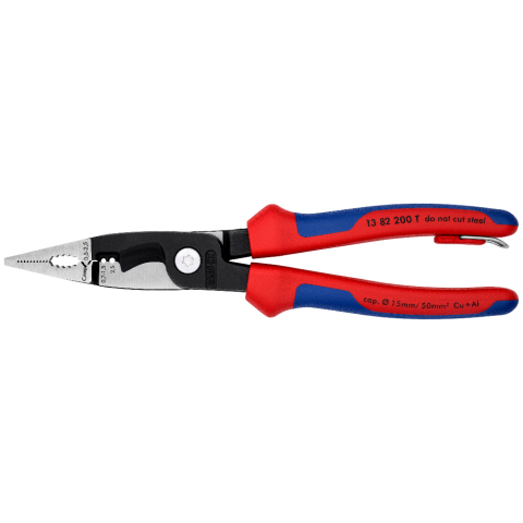 KNIPEX 13 82 200 T Elektro-Installationszange mit Befestigungsöse