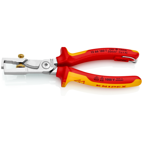 KNIPEX 13 66 180 T StriX® Abisolierzangen mit Kabelschere