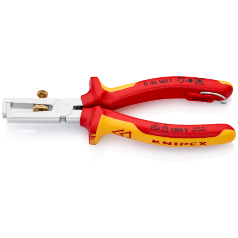 Bent Chain-Nose Pliers with Spring, 120mm, Red Handle (Each)