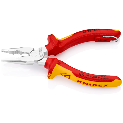 KNIPEX 08 26 145 T Spitz-Kombizange mit Befestigungsöse