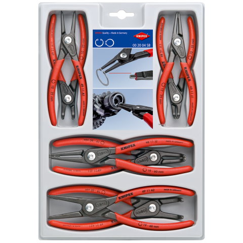 KNIPEX 00 20 04 SB Präzisions-Sicherungsringzangen-Set