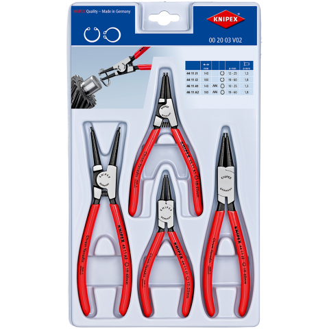 Coffret 2 pinces pour l'électronique KNIPEX et 6 tournevis WERA Knipex -  réf. 00 20 18 - Rubix