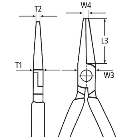 Knipex 28 81 280 11 Long Reach Bent Needle Nose Pliers with Transvers –  Crawford Tool