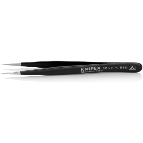 Knipex Precision Blunt Shape Tweezers, Acid-Proof, 3.5 mm