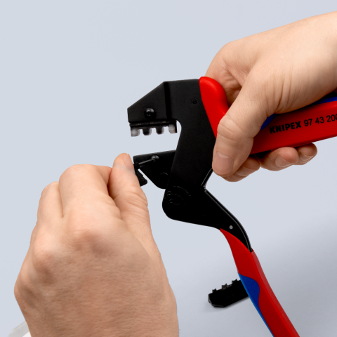 Crimp System Pliers For exchangeable crimping dies KNIPEX