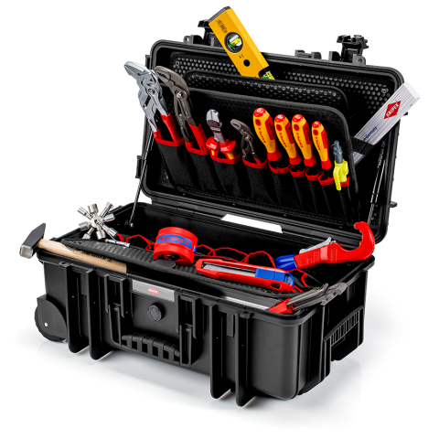 Mallette à outils Basic vide - Coque en ABS résistant - 41 compartiments  Knipex - réf. 00 21 05 LE - Rubix